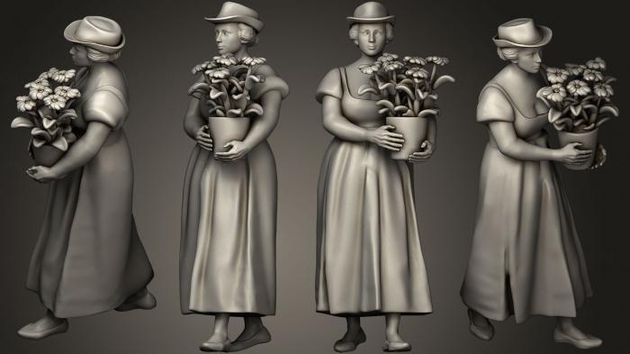 نموذج ثلاثي الأبعاد لآلة CNC تماثيل الناس المرأة 10